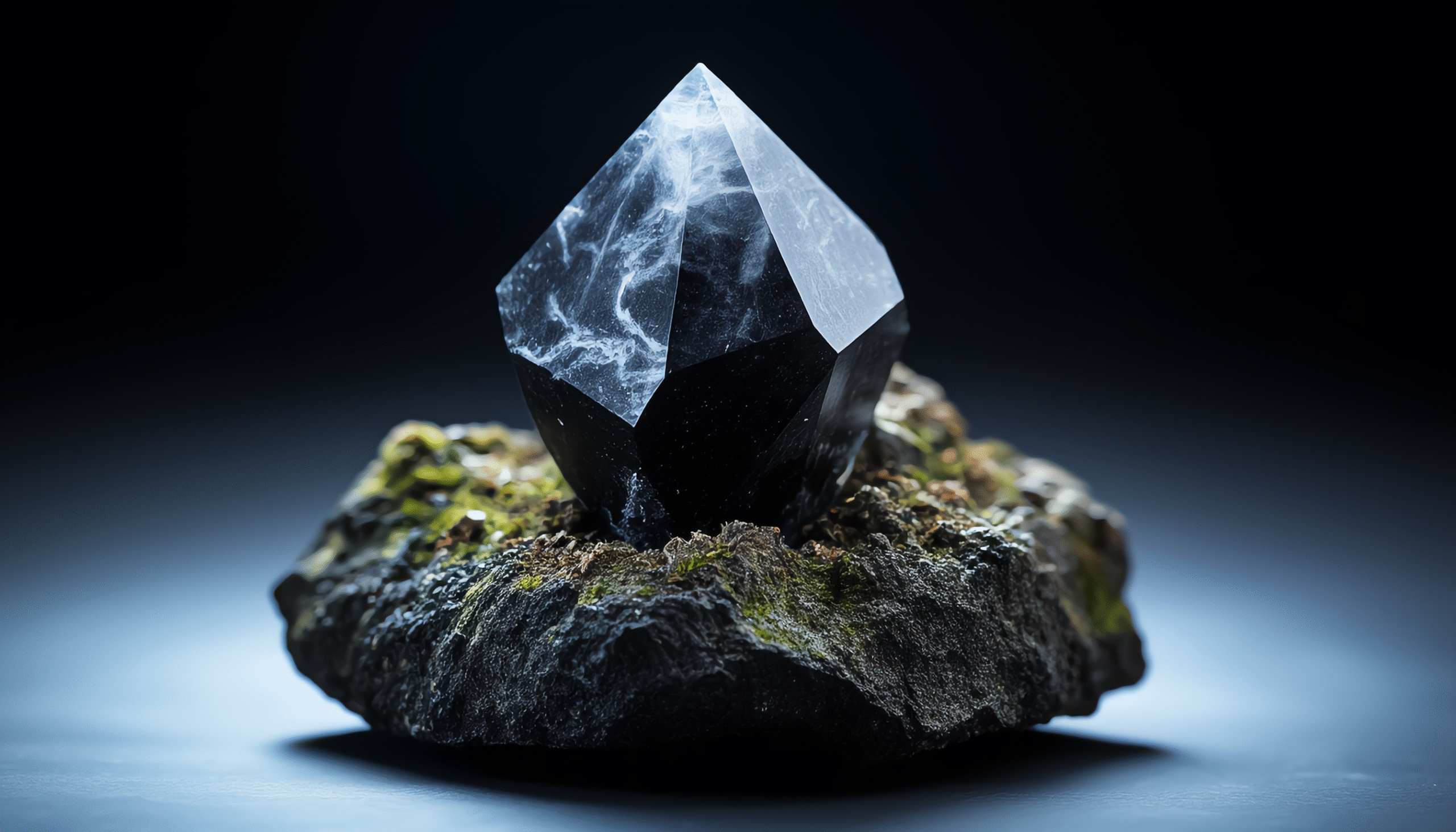 Crystal. Magic Gold. Vibes. Golden. Gems tones. Natural. Jewelry. Crystal go free direct links Faceted Black Crystal, Mineral with Inclusions, Dark Mineral Matrix, Studio Mineral Photography, High Contrast Mineral Specimen, Black Gem on Matrix, Textured Mineral Base, Dramatic Crystal Lighting, Aesthetic Mineral Display, Black Crystal White Inclusions,