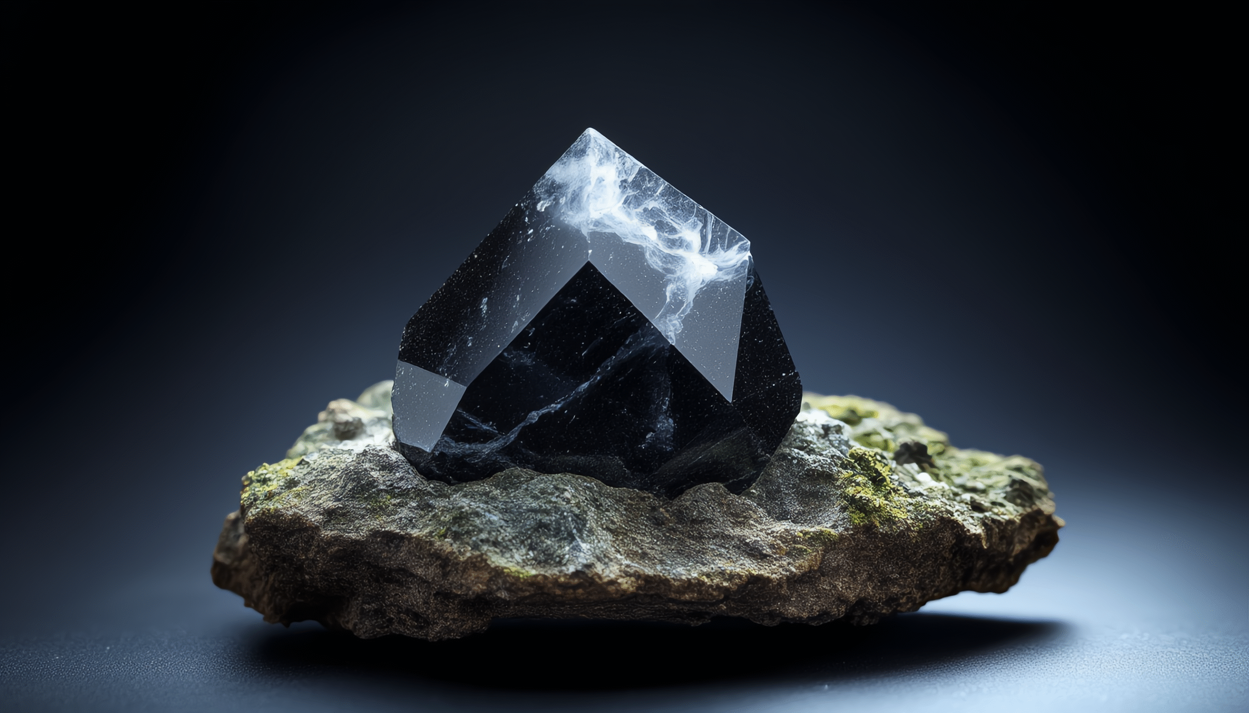 Crystal. Magic Gold. Vibes. Golden. Gems tones. Natural. Jewelry. Crystal go free direct links Faceted Black Crystal, Mineral with Inclusions, Dark Mineral Matrix, Studio Mineral Photography, High Contrast Mineral Specimen, Black Gem on Matrix, Textured Mineral Base, Dramatic Crystal Lighting, Aesthetic Mineral Display, Black Crystal White Inclusions,