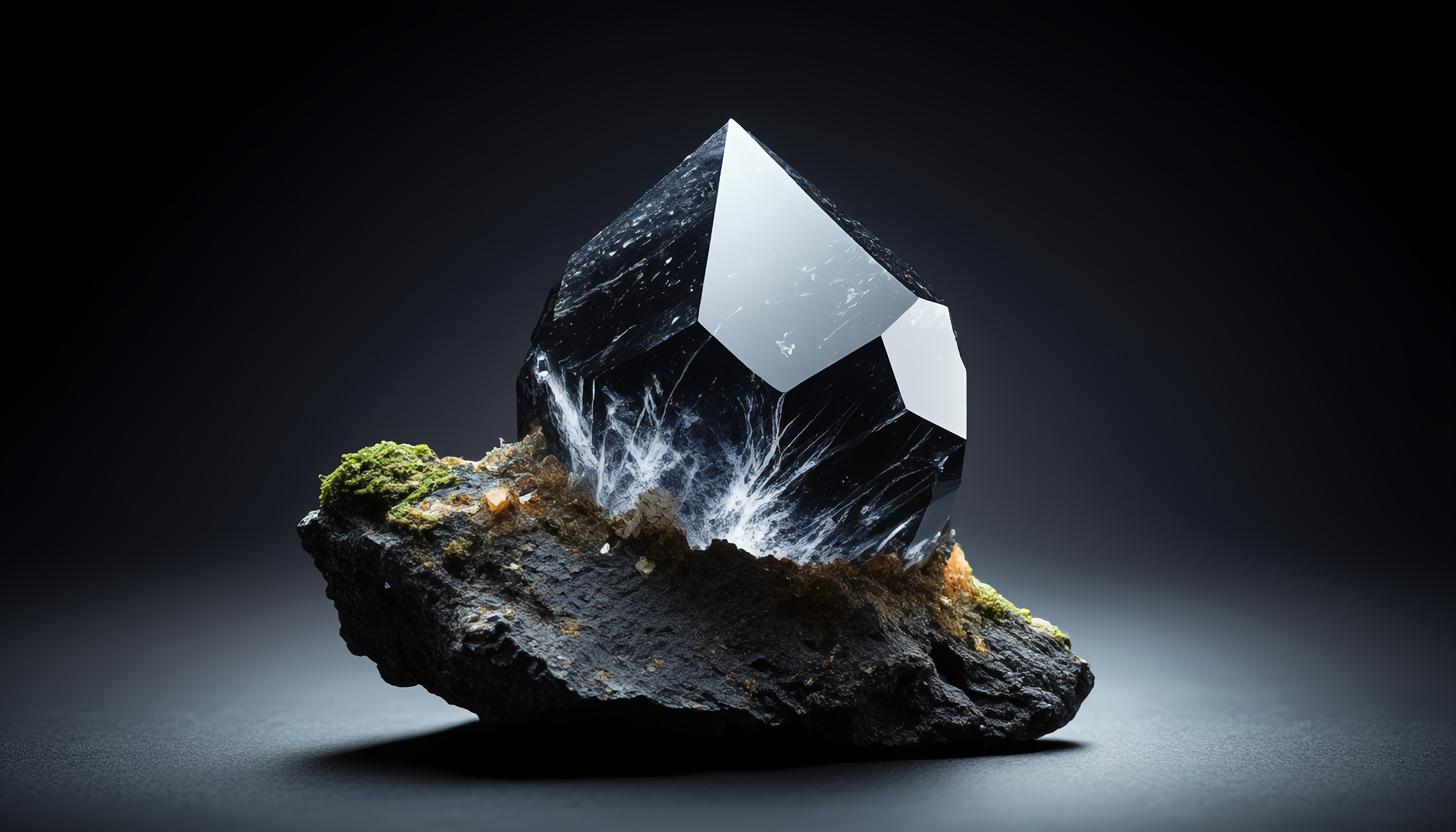 Crystal. Magic Gold. Vibes. Golden. Gems tones. Natural. Jewelry. Crystal go free direct links Faceted Black Crystal, Mineral with Inclusions, Dark Mineral Matrix, Studio Mineral Photography, High Contrast Mineral Specimen, Black Gem on Matrix, Textured Mineral Base, Dramatic Crystal Lighting, Aesthetic Mineral Display, Black Crystal White Inclusions,