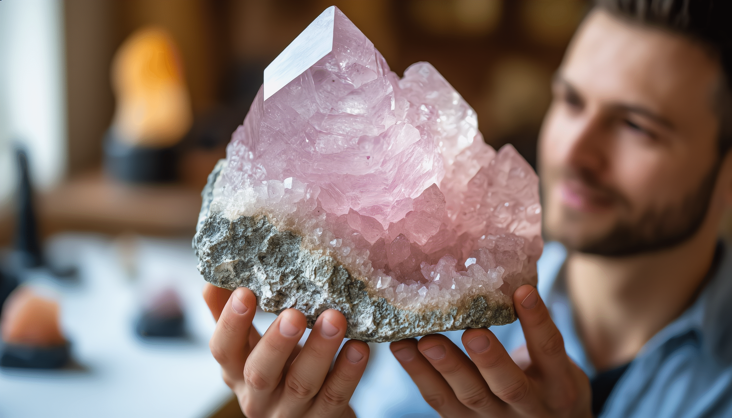 Rare Pink Aquamarine on Glistening Muscovite Mica