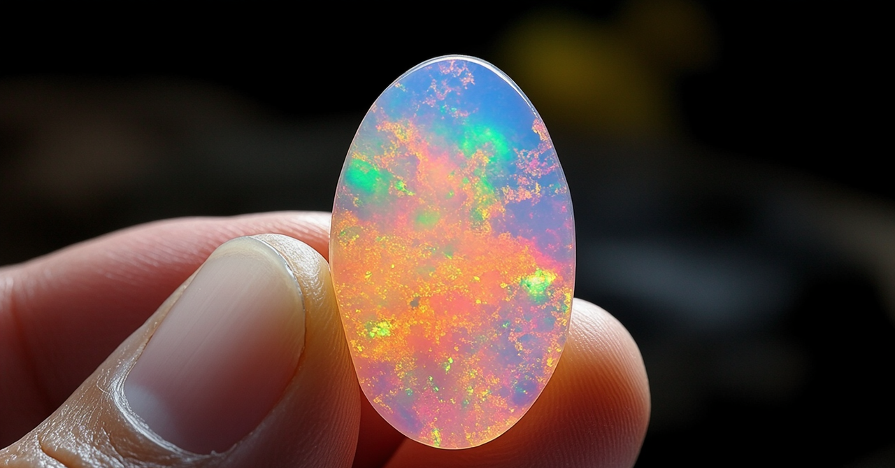 A Macro View of Opal and Skin