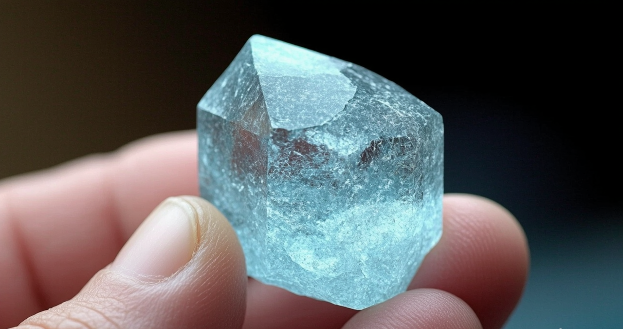 A Macro Exploration of Aquamarine and the Human Touch