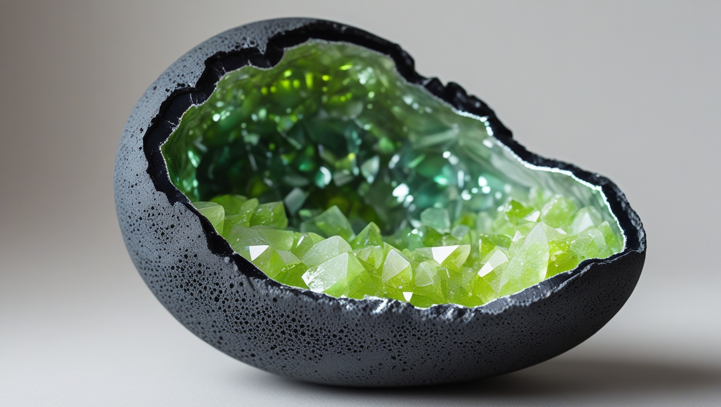 A Unique Egg-Shaped Geode Specimen